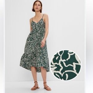 GAP Green and White Dress